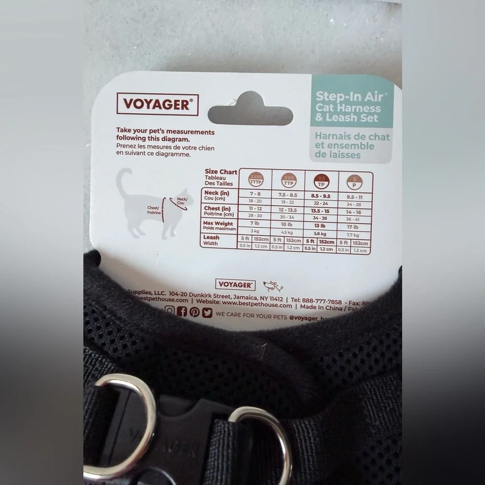 Black Cat Harness & Leash Set xs